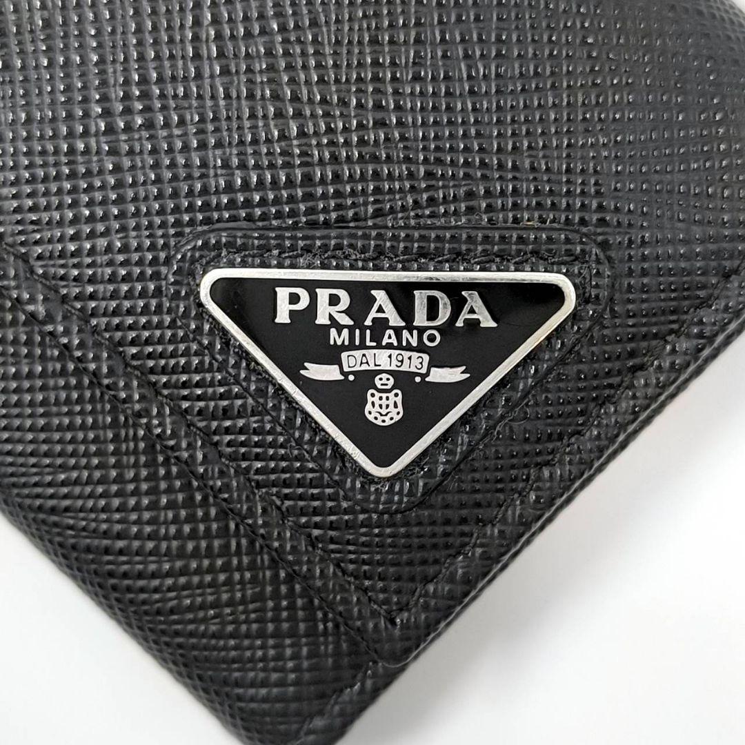 希少モデル プラダ サフィアーノ レザー 6連 キーケース 黒 2PG222