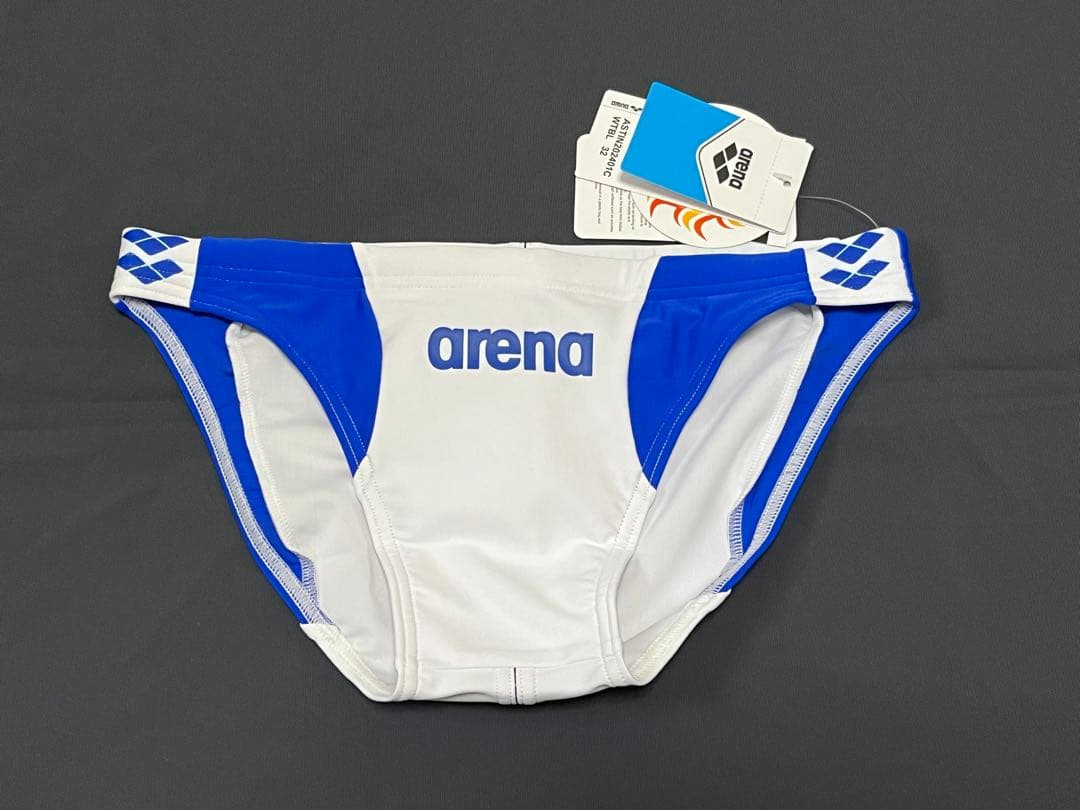 新品 arena 水着 白x青 32