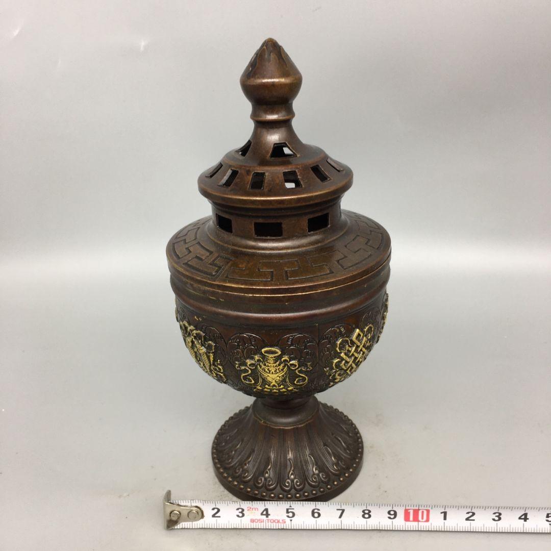 銅器 香薫炉 八宝吉祥香炉 供養薫香炉 香道具 装飾品 工芸品 置物