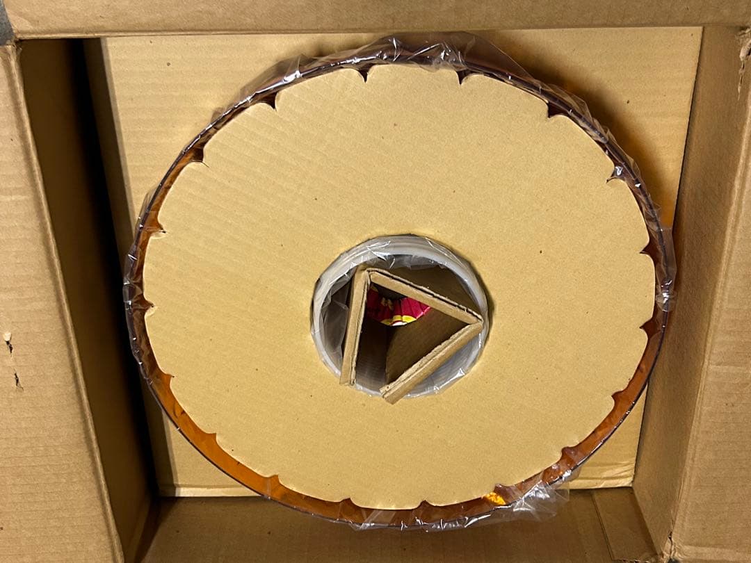 送料込☆昭和レトロ　ペンダントライト　スペースエイジ　オレンジ　デッドストック