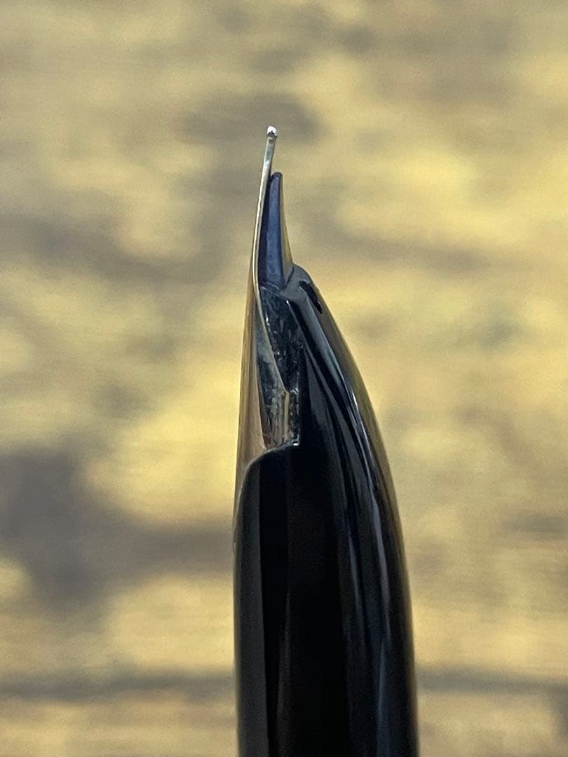 試筆のみ　1975年製　初代カスタム　高級天然　イタヤカエデ 大型18金 万年筆