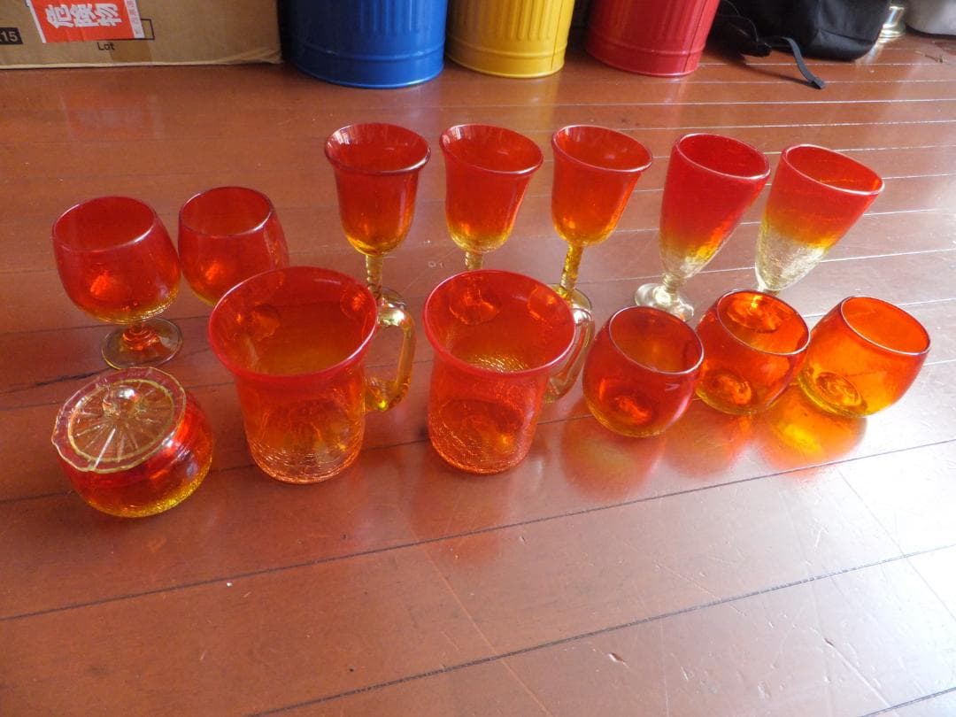 琉球ガラスのグラスなどのいろいろ１３個セット