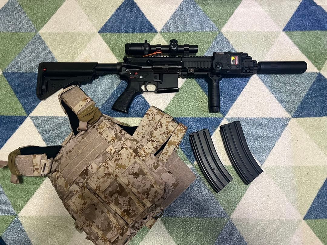 HK416 マガジン デザート迷彩防弾チョッキ