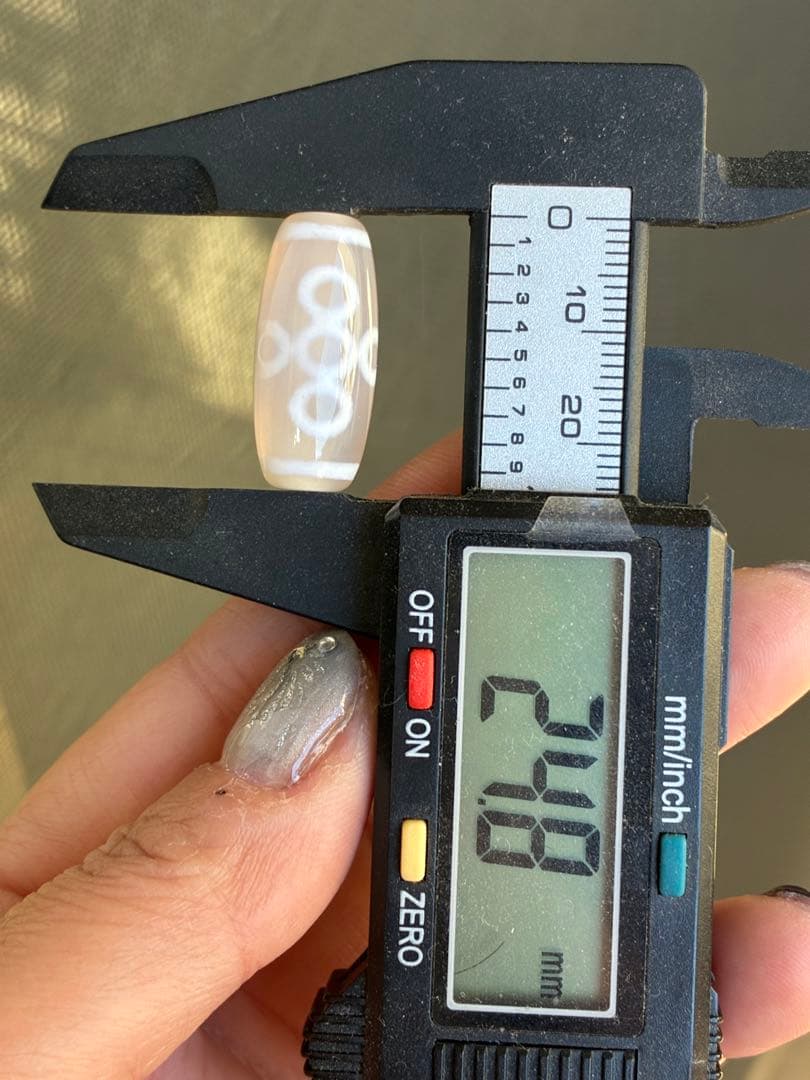 高品質✨艶とクリア感あり　老玉髄　天然白天珠　閃電五眼天珠✨