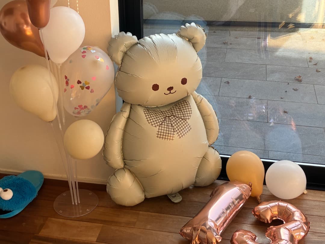 水色クマ型バルーンぬいぐるみ