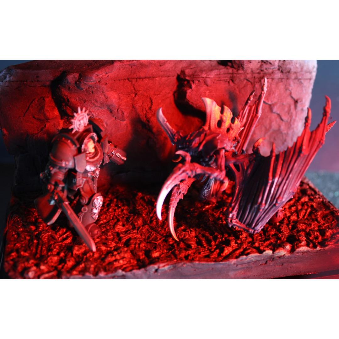 「地底での戦い」 フュギュア　人形　模型　ジオラマ ファンタジーミニチュア　怪物