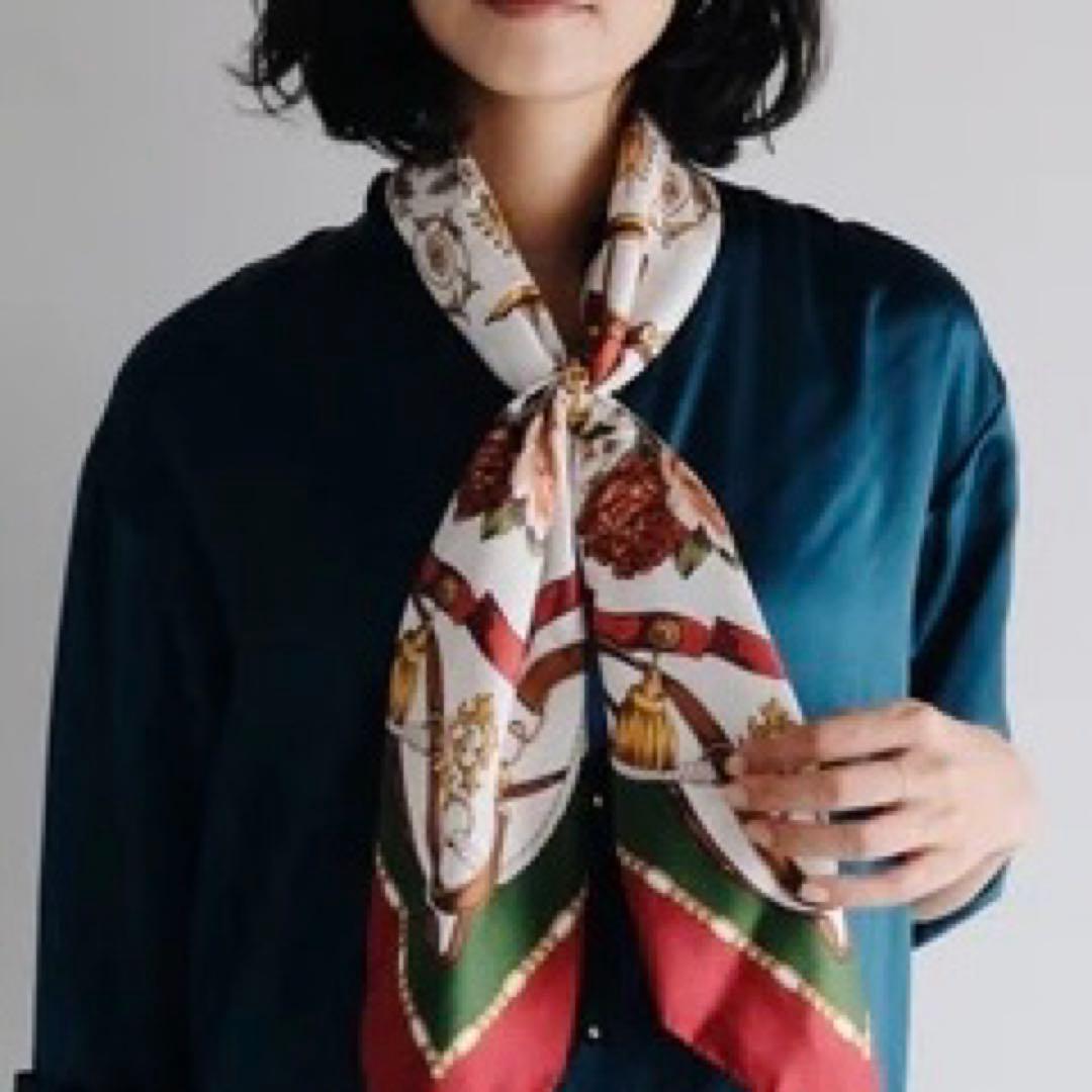 美品✨HERMES エルメス　シェーヌダンクル スカーフリング ゴールド