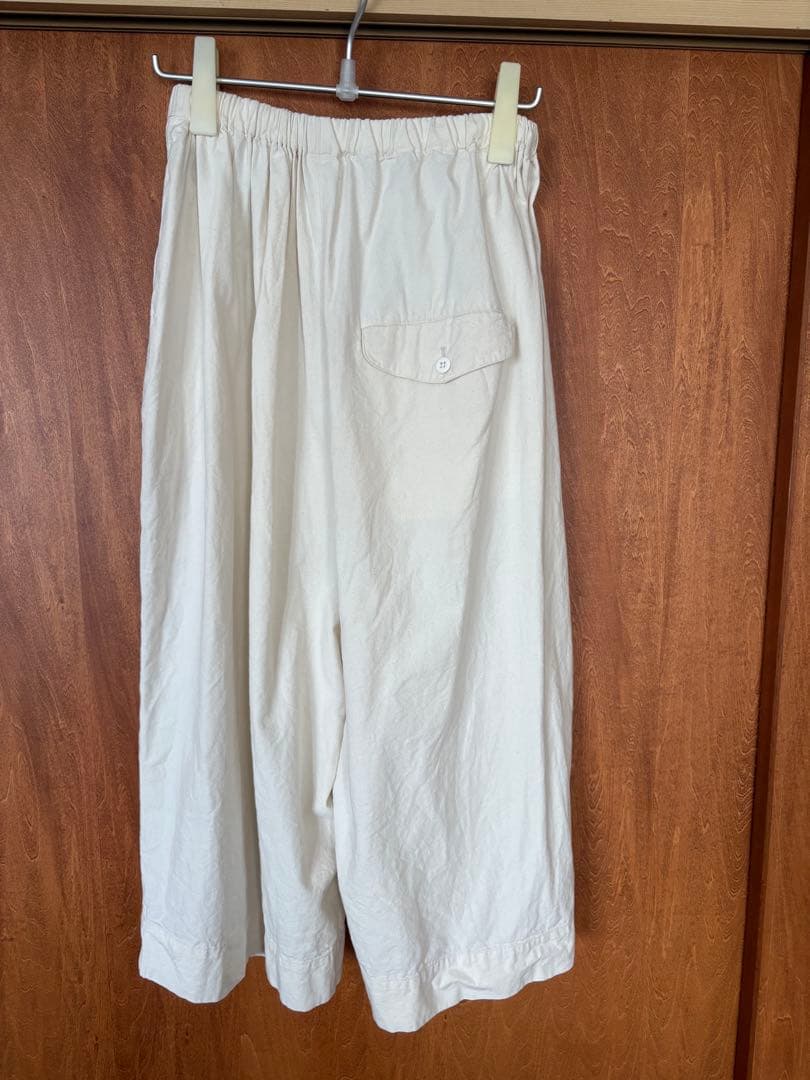 ゴーシュ コットンオックスワイドパンツ 8分丈キュロット