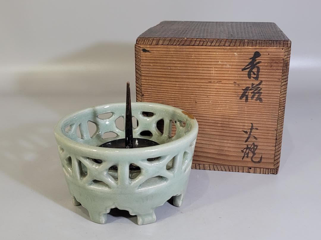 古美術 中国 天龍寺 青磁 燭台 茶道具伝来