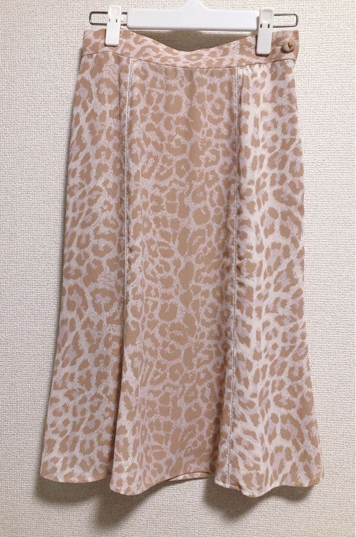 verybrain ヒョウ柄スカート　ピンクベージュ