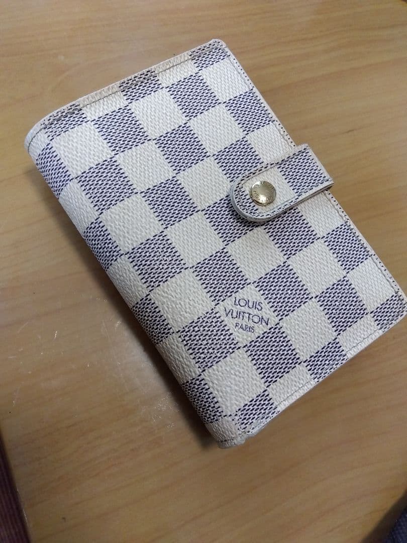 LOUIS VUITTON ダミエ 折り財布 アズール がま口