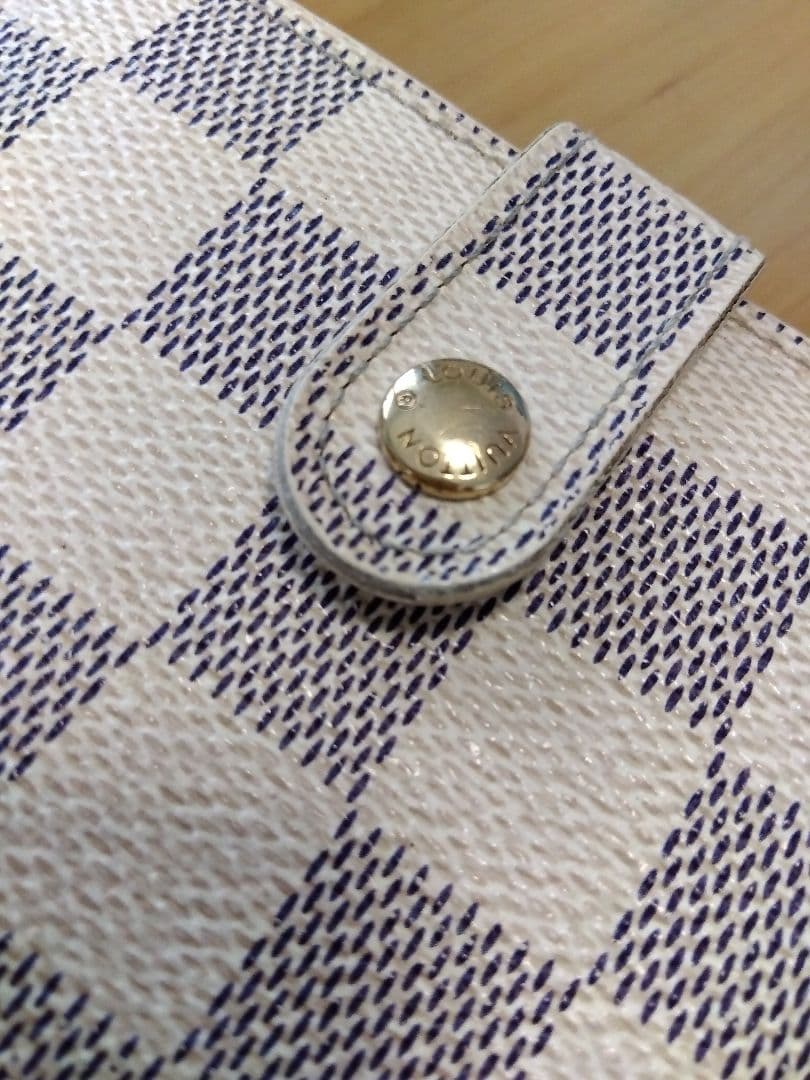 LOUIS VUITTON ダミエ 折り財布 アズール がま口