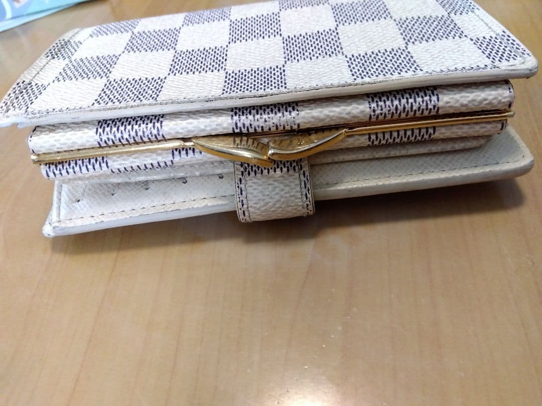 LOUIS VUITTON ダミエ 折り財布 アズール がま口