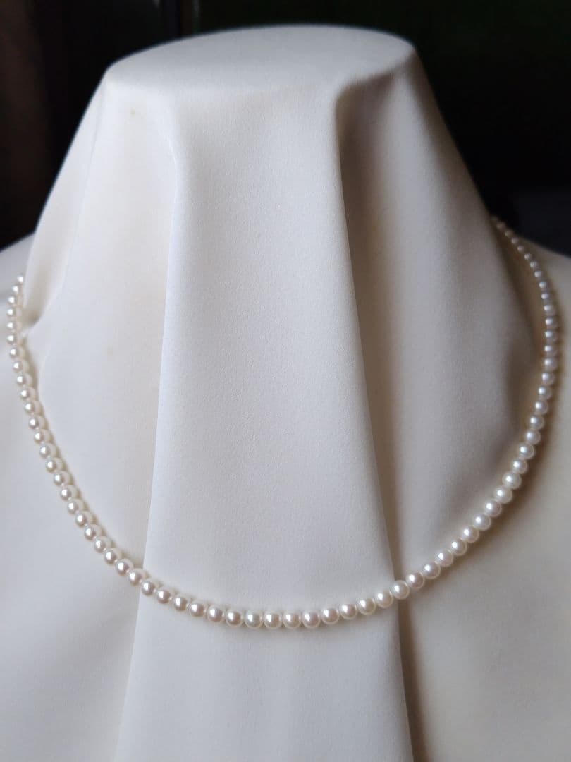 K18WG アコヤ真珠ベビーパール ネックレス