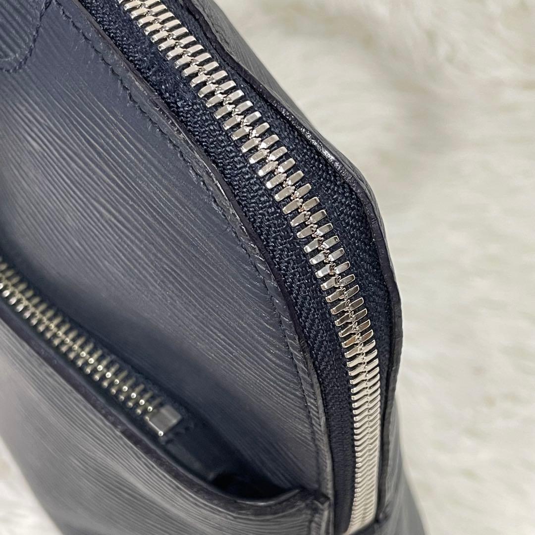 美品 aniary アニアリ ブリーフケース ビジネスバッグ レザー ネイビー