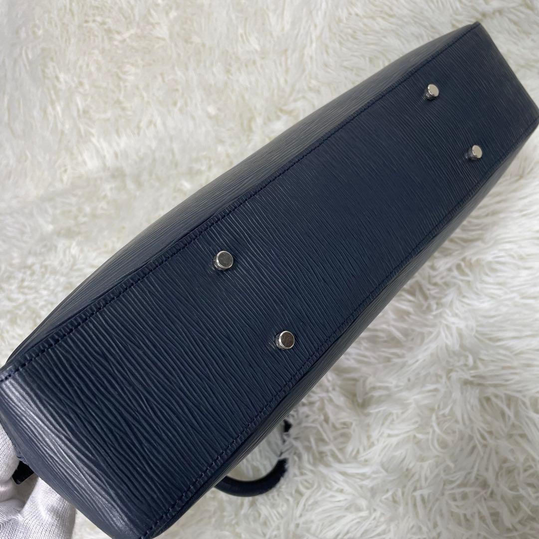 美品 aniary アニアリ ブリーフケース ビジネスバッグ レザー ネイビー