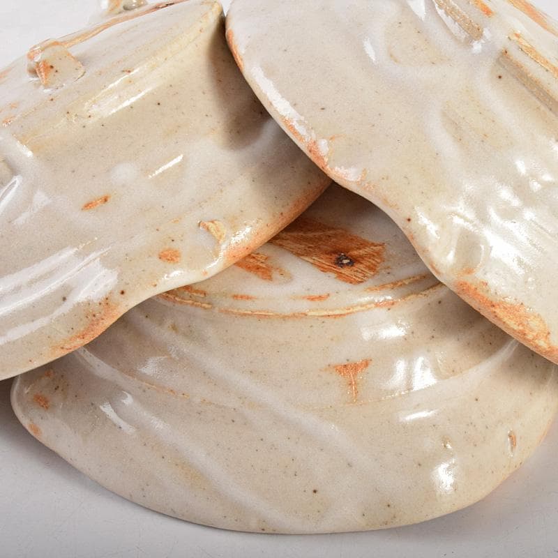 和食器　笠原窯　志野　向付　五客　共箱　V　R4988