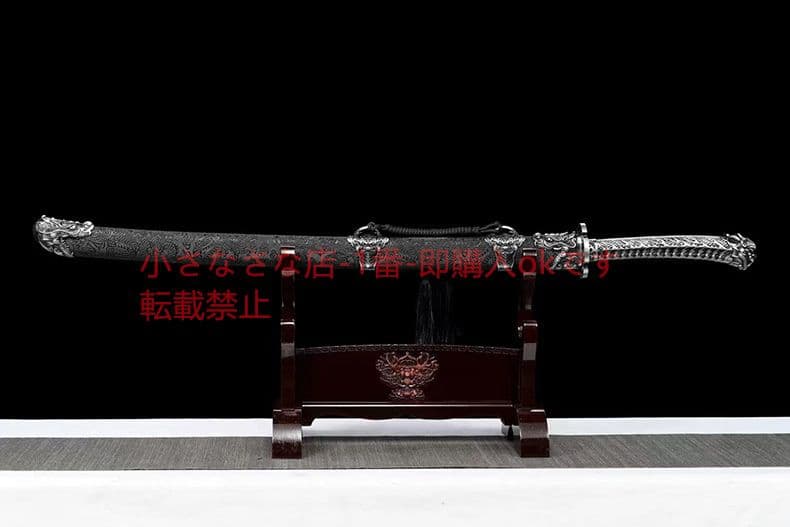 蛇口刺繍春刀-冷月  古兵器 武具 刀装具 日本刀 模造刀 居合刀