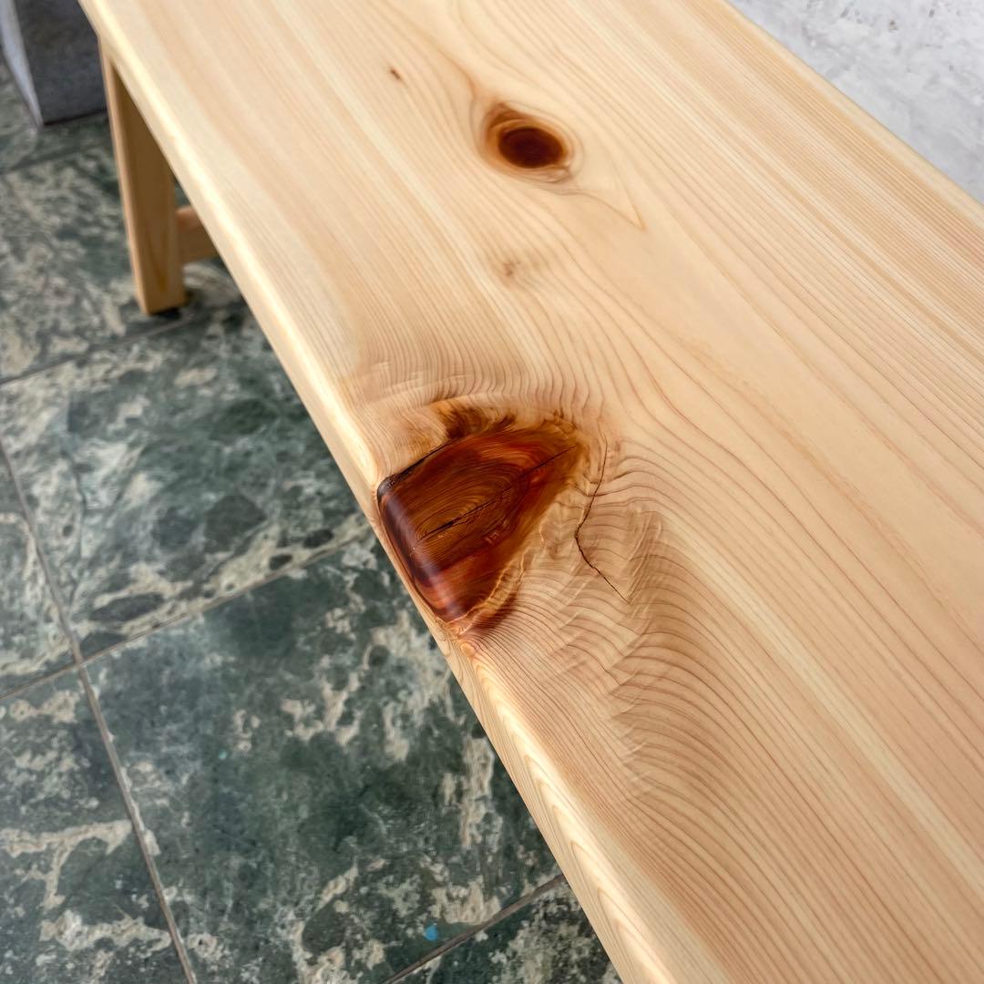 国産ひのき　ダイニングベンチ　木製ベンチ　チェアー