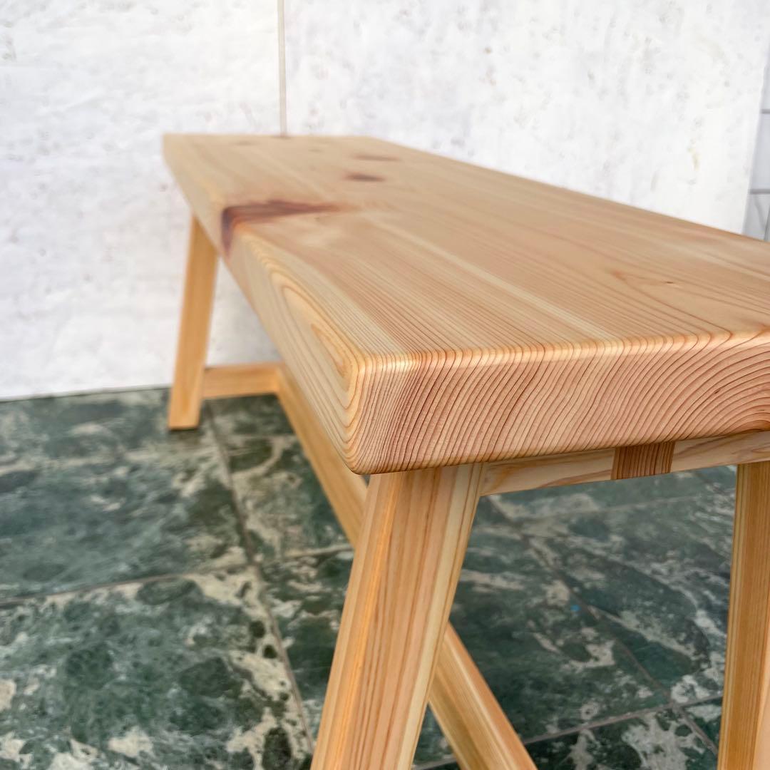 国産ひのき　ダイニングベンチ　木製ベンチ　チェアー