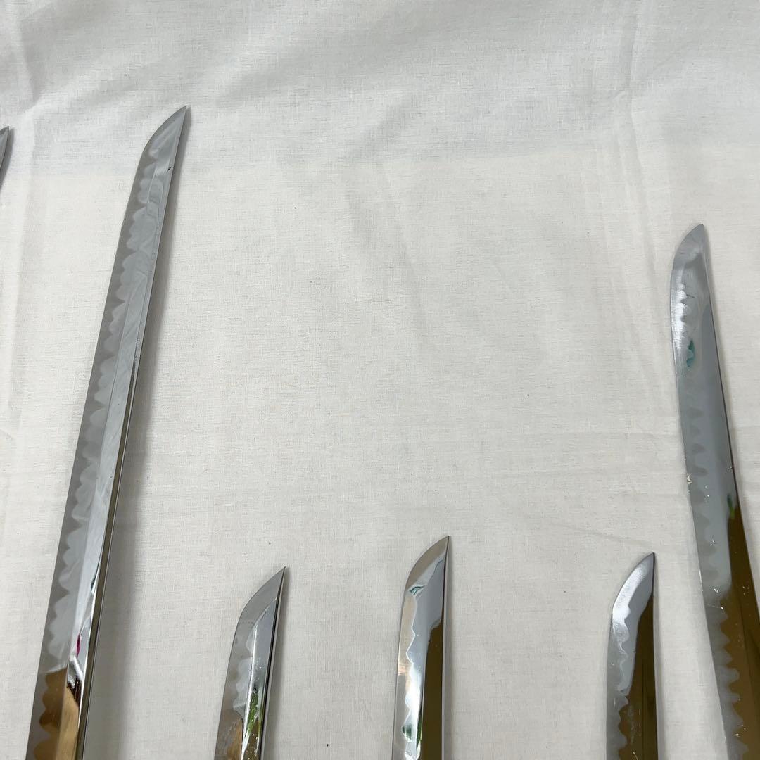 【傷あり】B 模造刀 10本 まとめ 透かし鍔 太刀鍔 太刀 脇差 白鞘