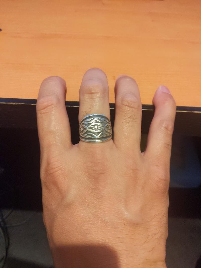 ナバホ族 TROY LANERトロイラナー スタンプワークリング21号