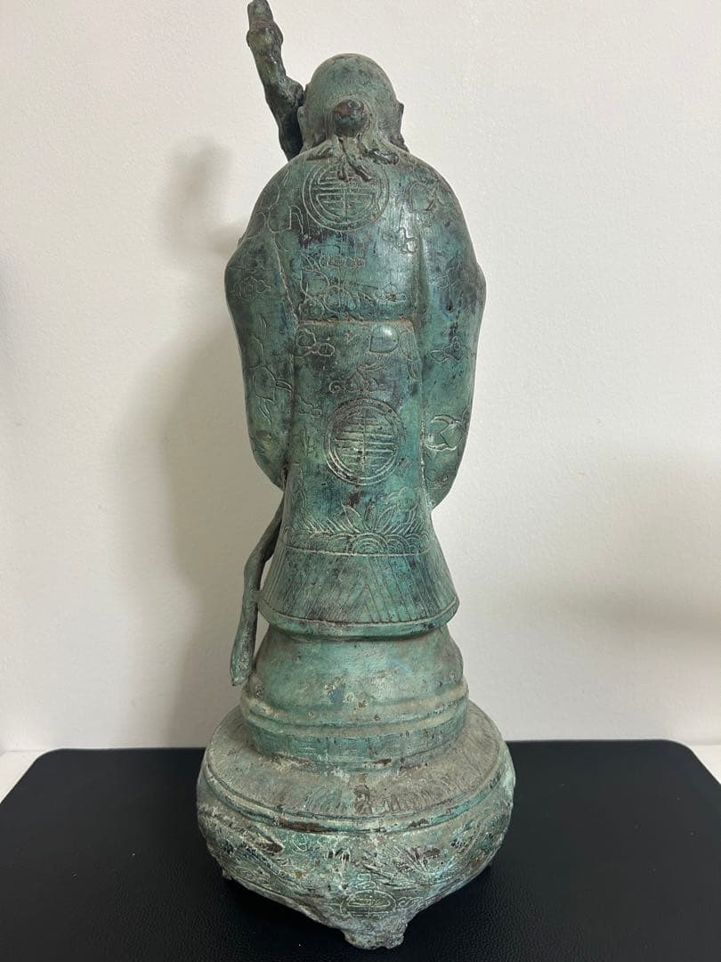 中国美術 時代物 青銅 古銅 中国仏像 唐物 古玩 古美術品 福寿像　仏教美術