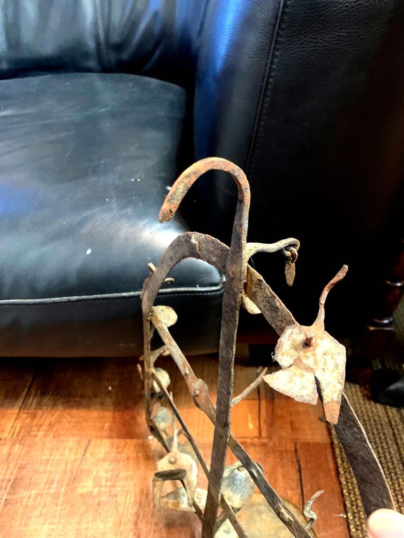 レア　アンティーク　壁掛けオイルランプ