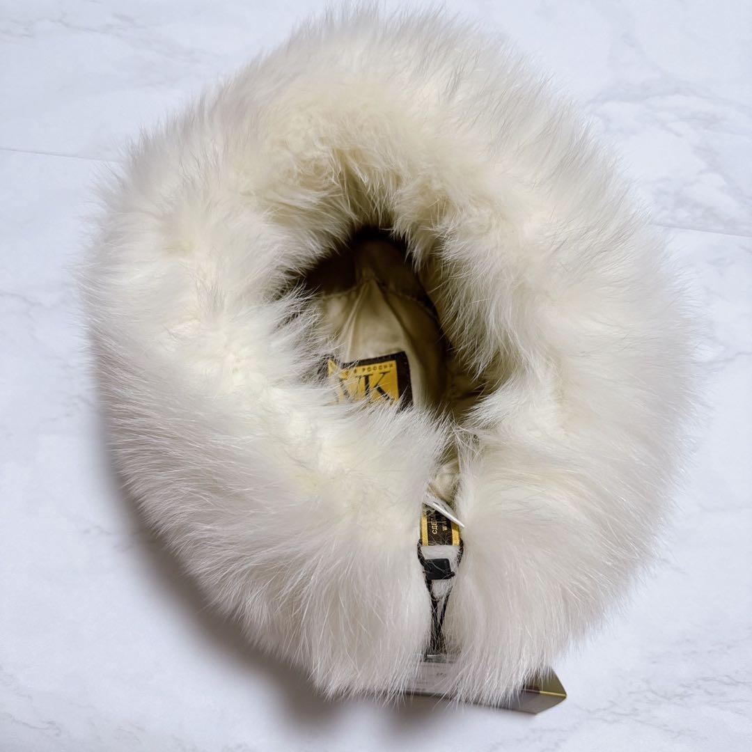 新品タグ付き✨ロシアンハット　リアルファー　北極キツネ