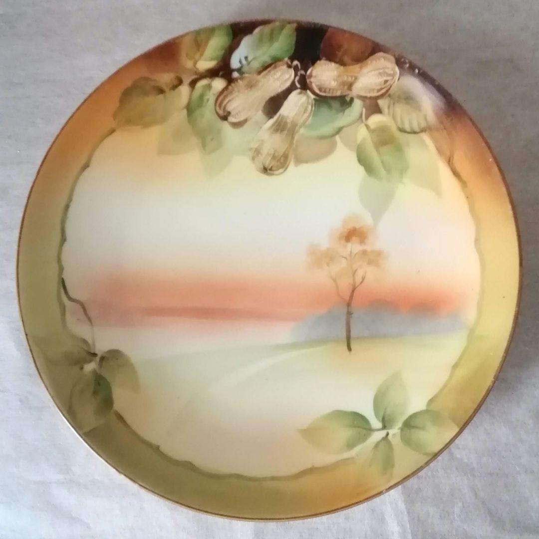 オールドノリタケ　ピーナッツ柄　M-nippon　飾り皿　里帰り美品　アールデコ