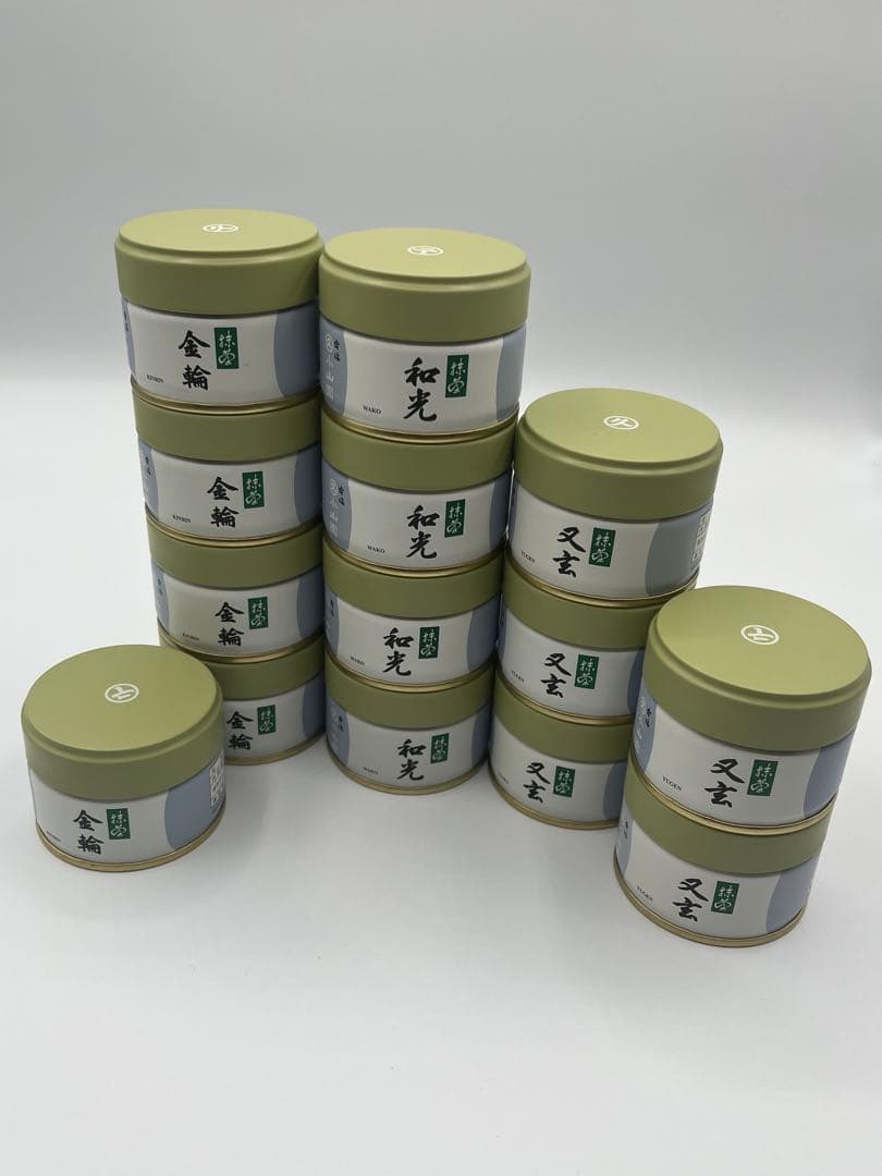 宇治 丸久小山園 抹茶 20g 3種類 14缶 （金輪・和光・又玄）