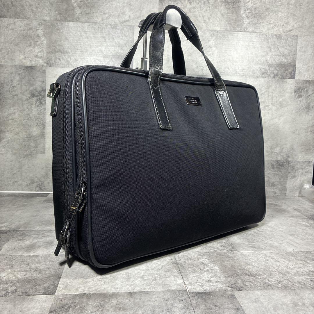 【訳あり】GUCCI グッチ ビジネスバッグ パソコンバッグ ナイロン ブラック