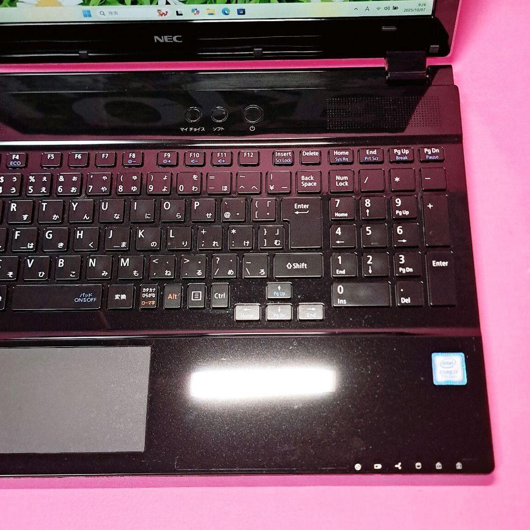 G67爆速ハイスぺ　NECノートパソコン 7世代i7/SSD512/メモリ16