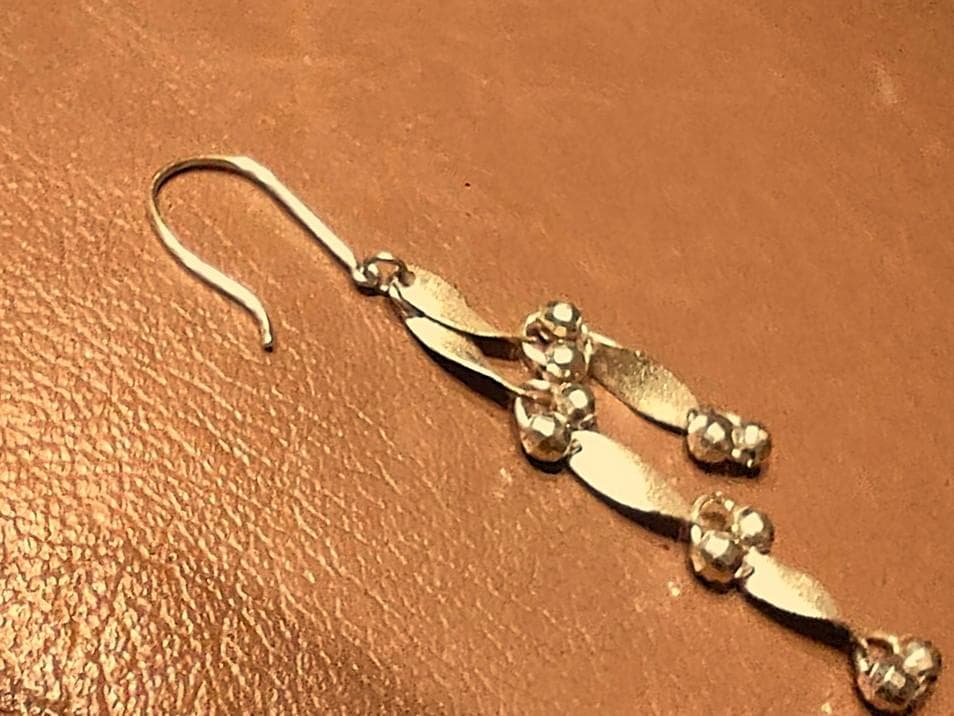 一点物＊イタリアン/14ｋピアス＊揺れるロングピアス＊珍しいプレゼント付き