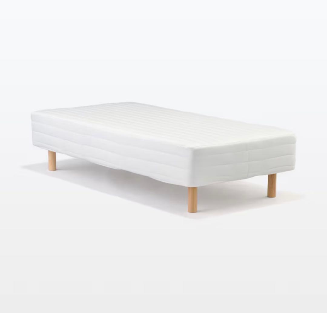 無印良品　脚付マットレス　ポケットコイル　（洗えるカバー　組み立て仕様）ダブル