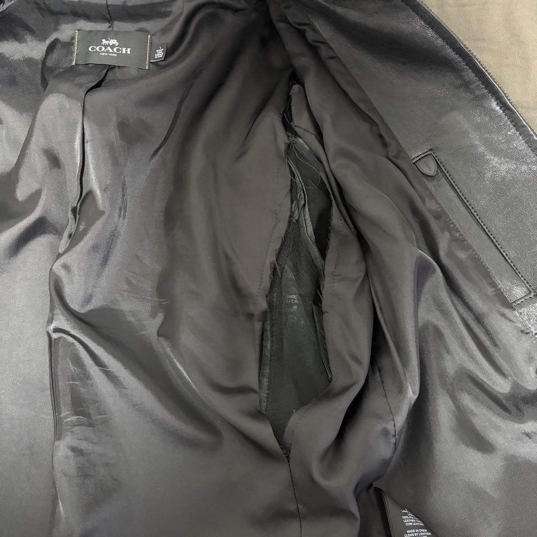 COACH レザージャケット シングルライダース ブラック