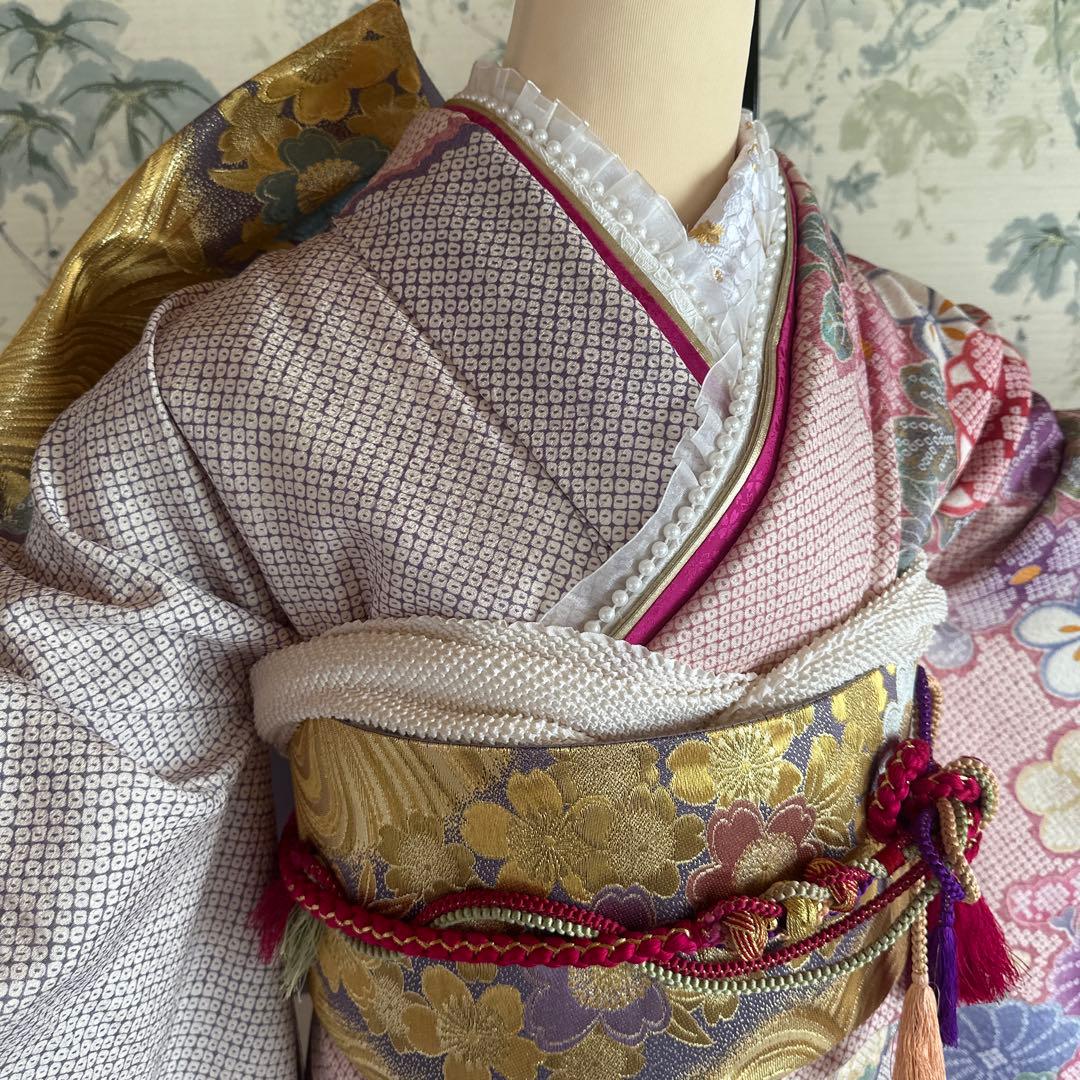 ふわっと華やか絞り模様♡振袖フルセット♡成人式前撮り結婚式