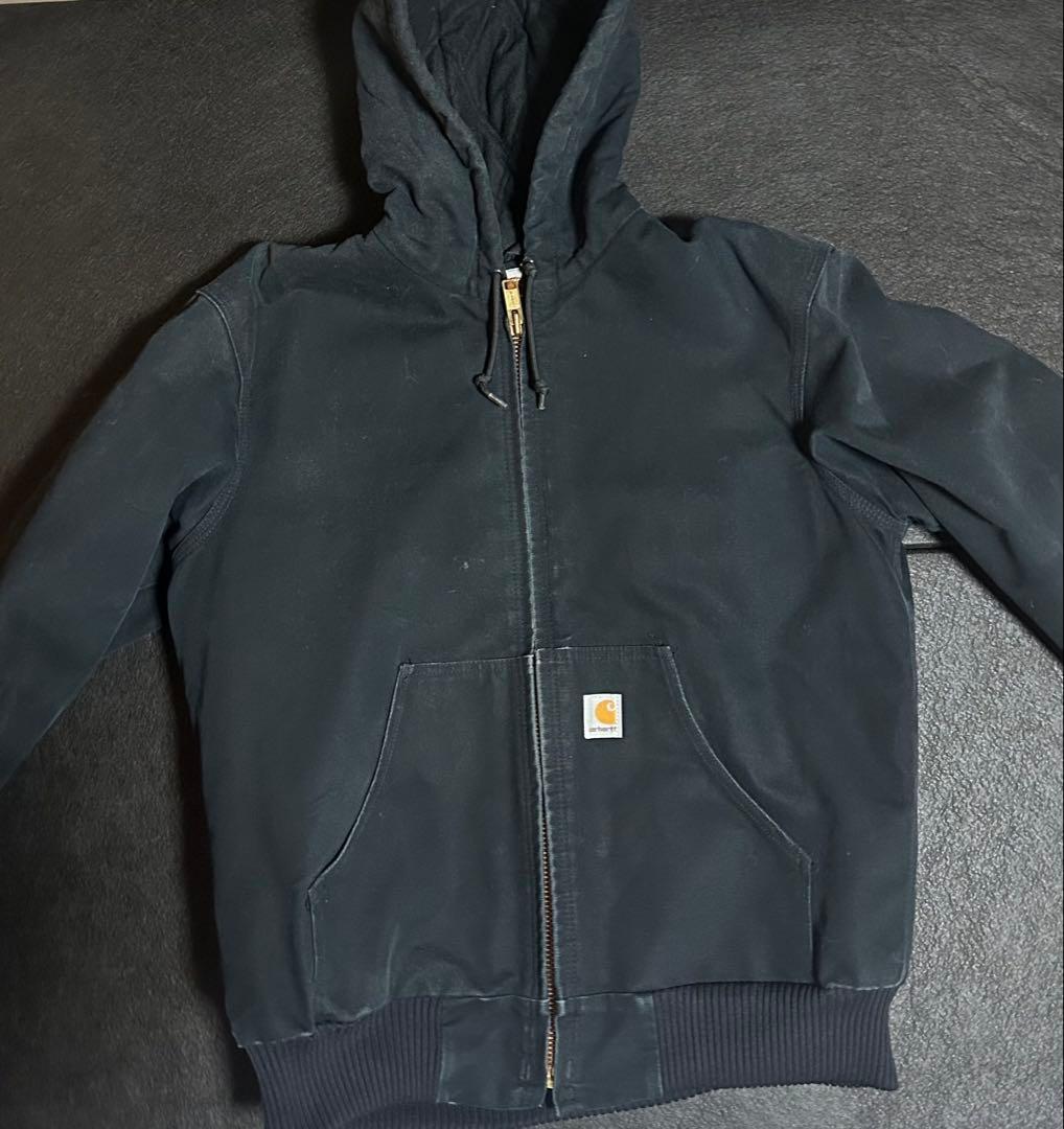Carhartt ブラック フード付きジャケット カーハート