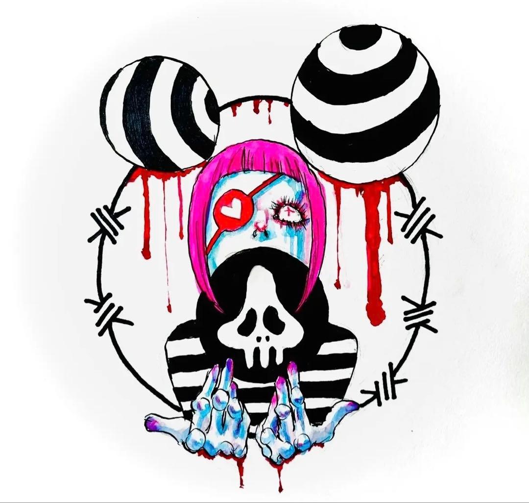 イラスト　ポップ画　アニメ　漫画　自作画