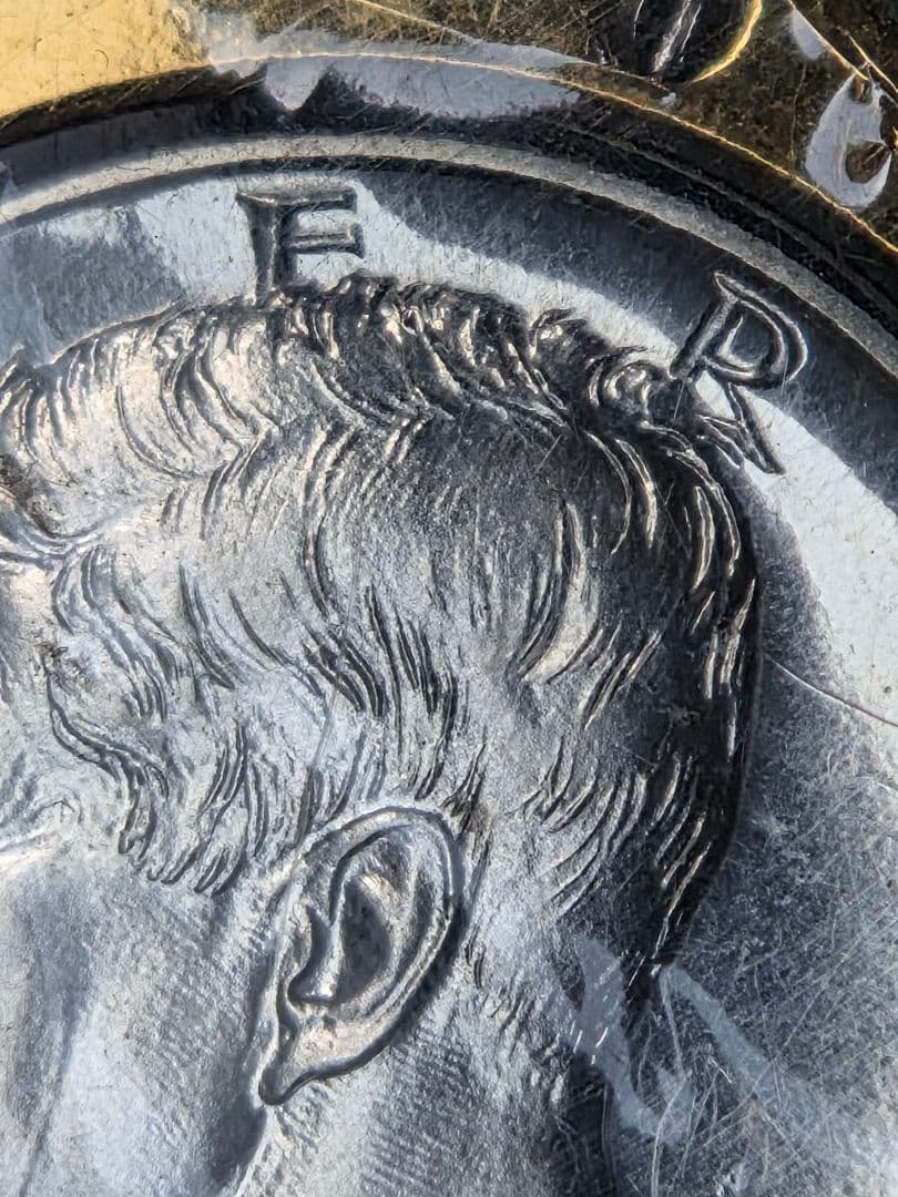 (プルーフ)　アメリカ　ケネディ大統領　ハーフダラー銀貨　入りバックル