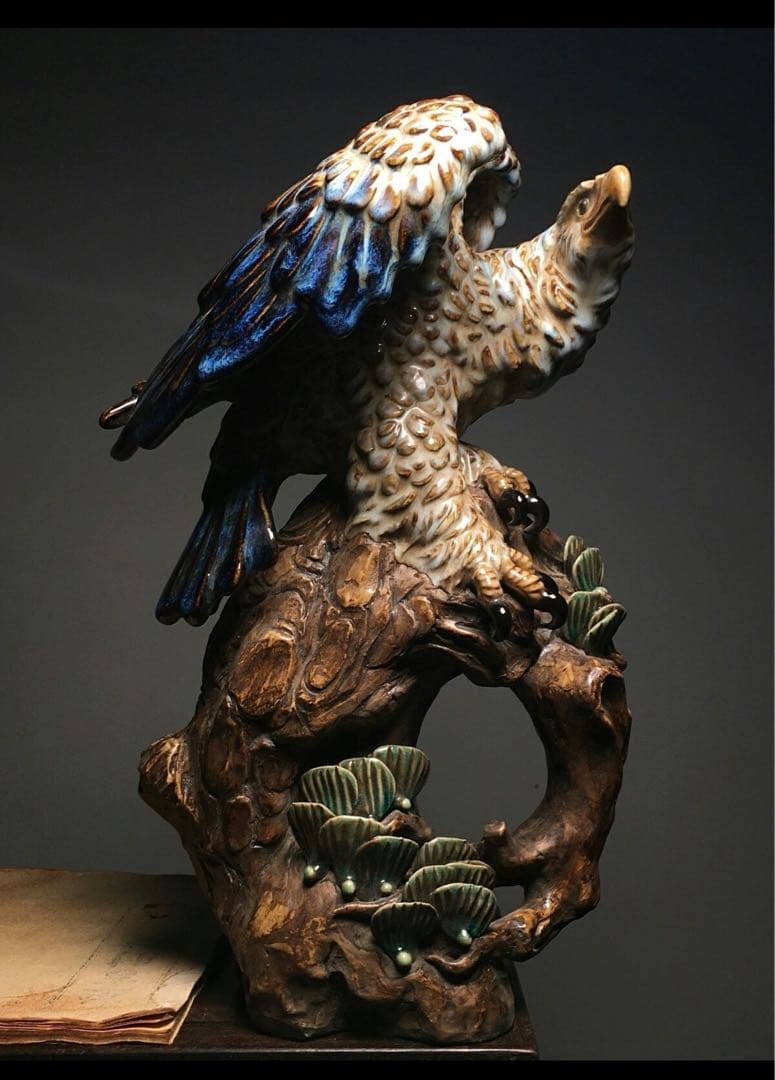 旧蔵　時代物　匠 最高峰　逸品　古陶器　鷹　インテリア　古美術　商売繁盛へ