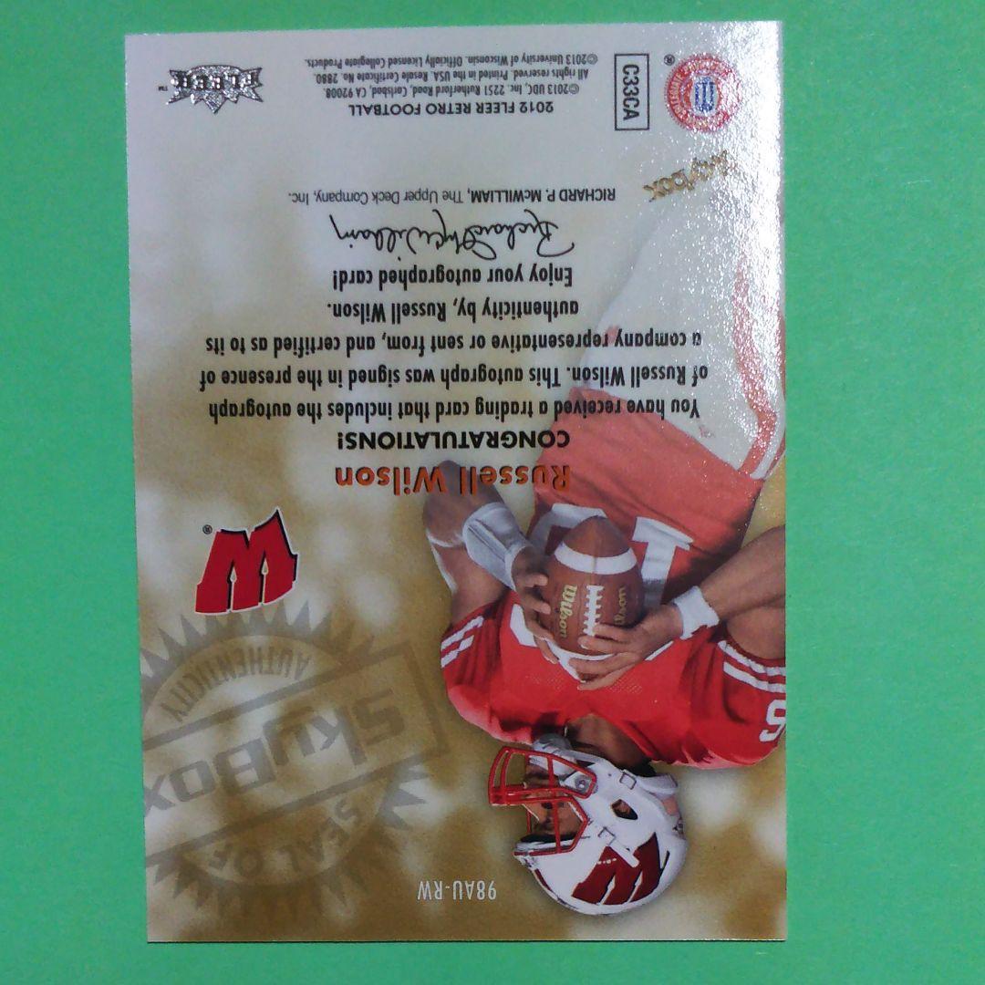 RUSSELL WIlSON　ラッセル ウイルソン　直筆サイン　AUTO　NFL