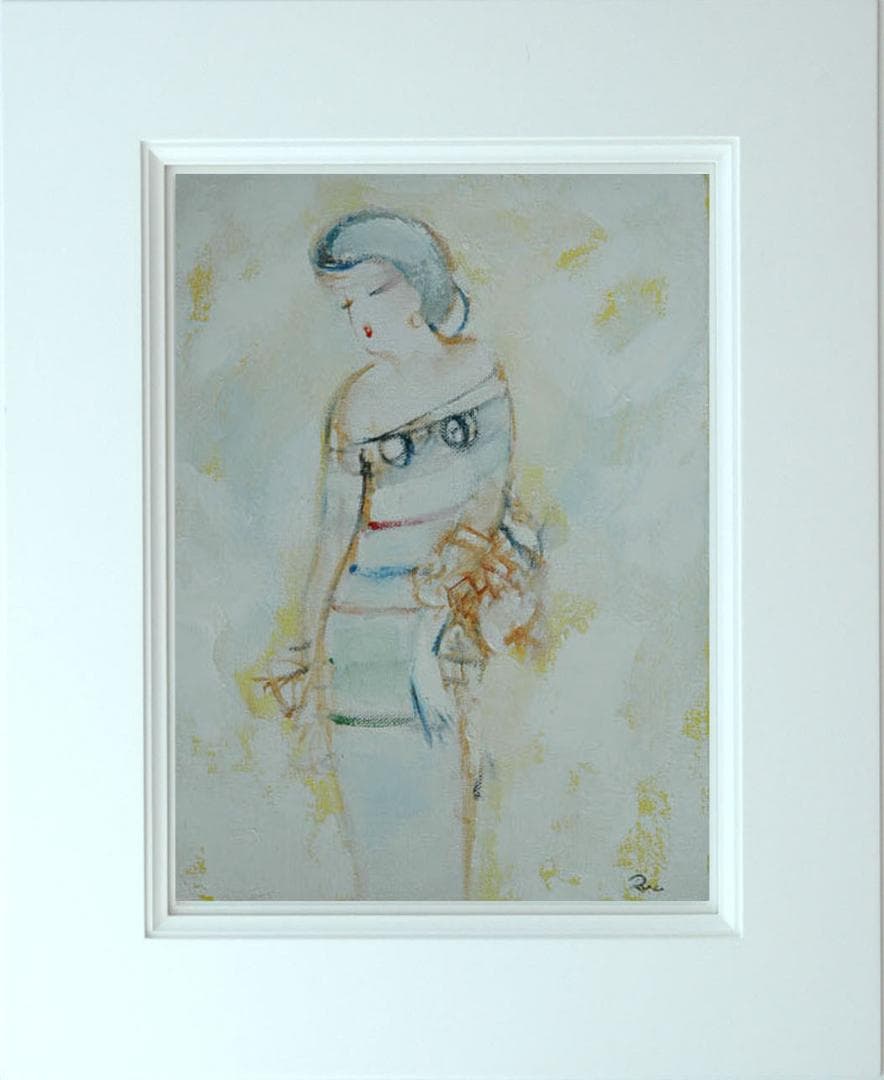 油絵 菅家令子 絵 絵画 インテリア F3-020311 人物 女性像