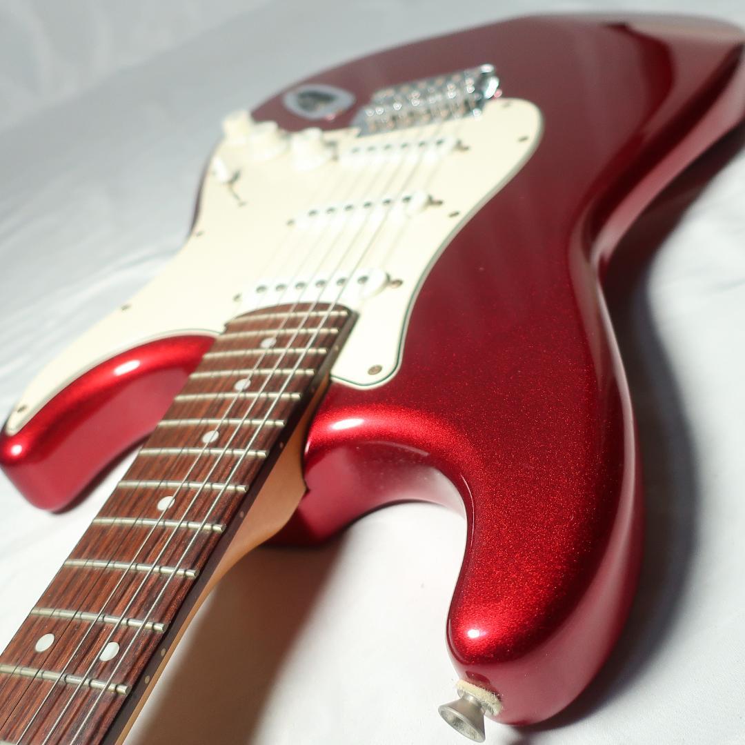弦交換 Photogenic ストラトタイプ マッチングヘッドメタリックレッド