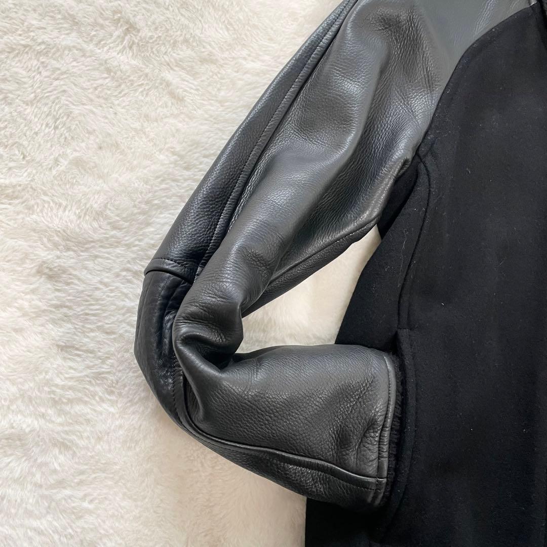 ✨️希少L✨️ATTACHMENT　ライダース　スタジャン　切り替え　レザー