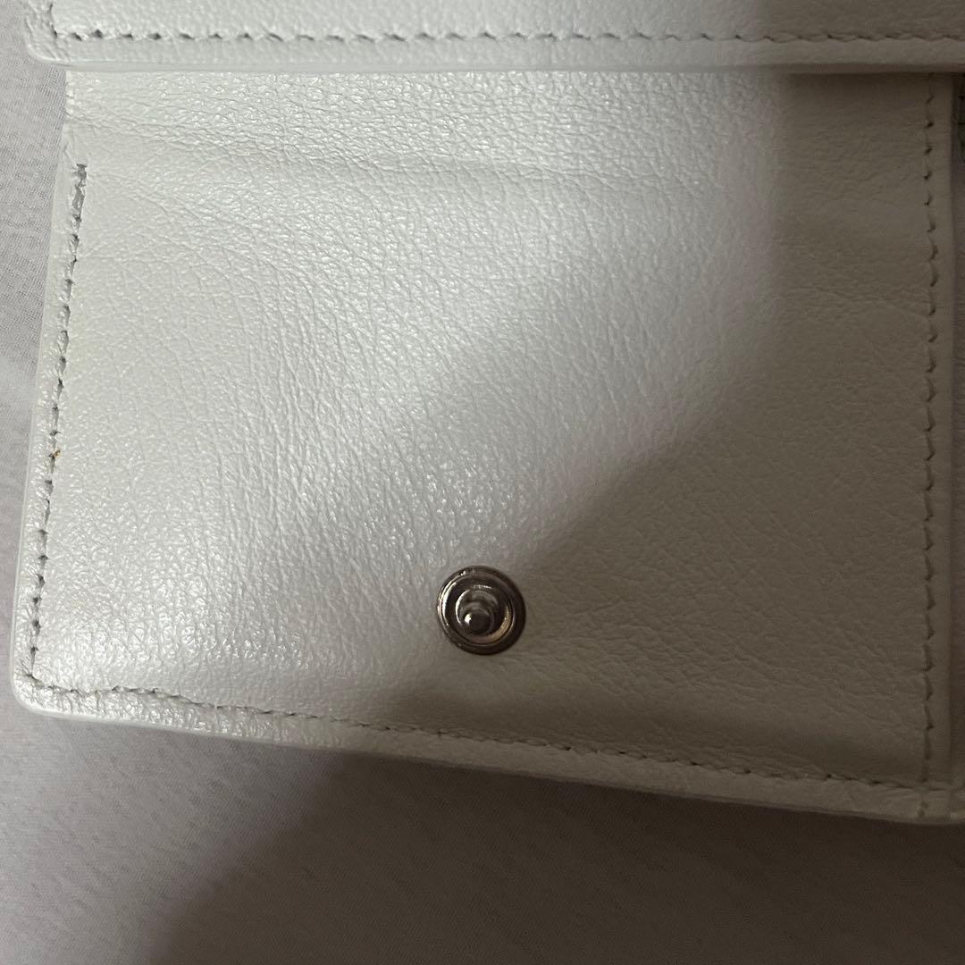 BALENCIAGA ペーパー ミニウォレット 三つ折り財布 白