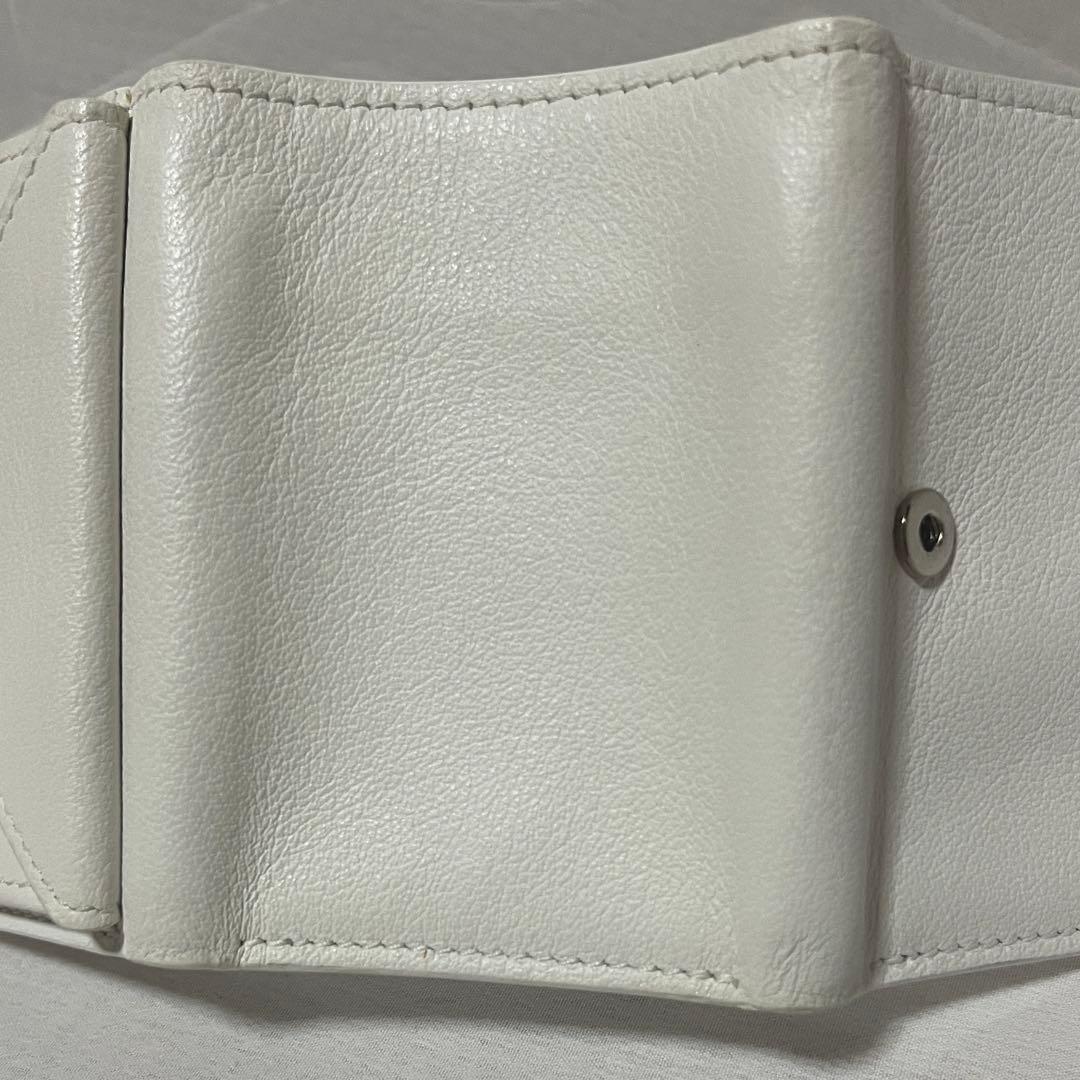 BALENCIAGA ペーパー ミニウォレット 三つ折り財布 白