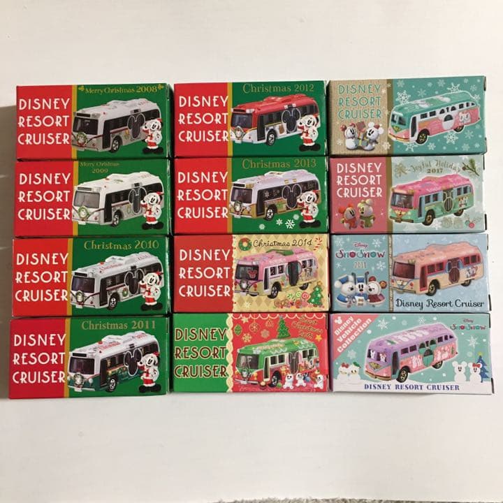 ディズニー トミカ クリスマス リゾートクルーザー 2008〜 12台セット