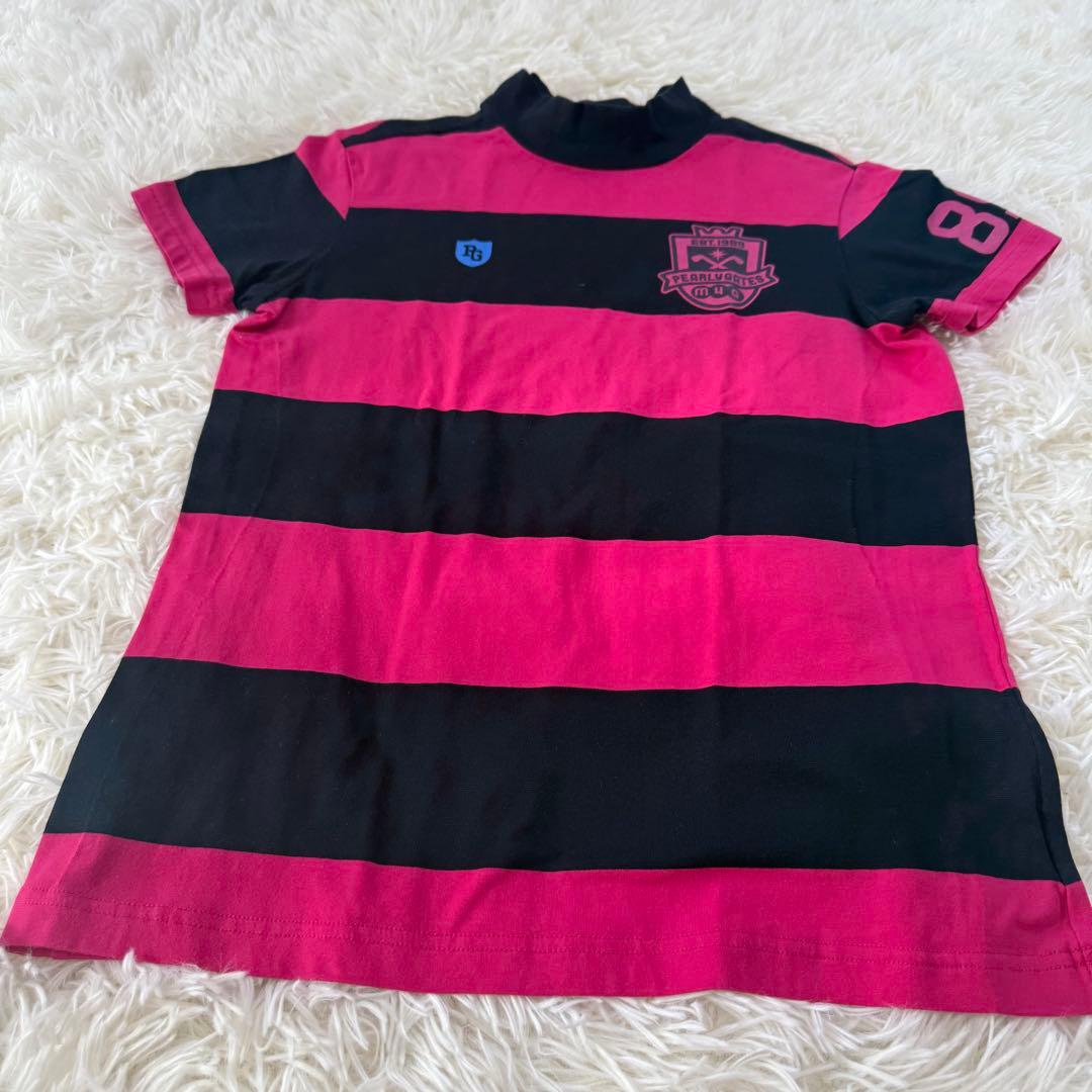 パーリーゲイツ　セットアップ　ボーダー　ピンク　黒