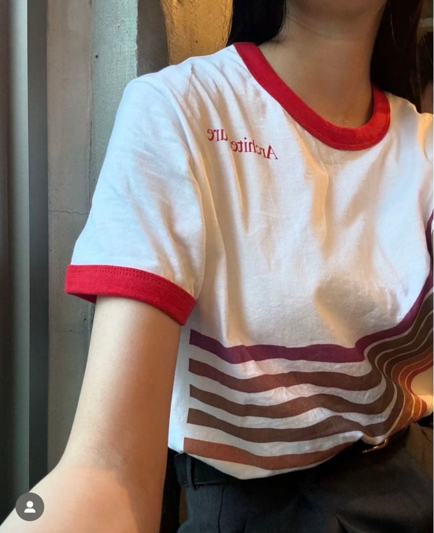 【美品】museum of daily 天童木工 リンガーTシャツ Mサイズ